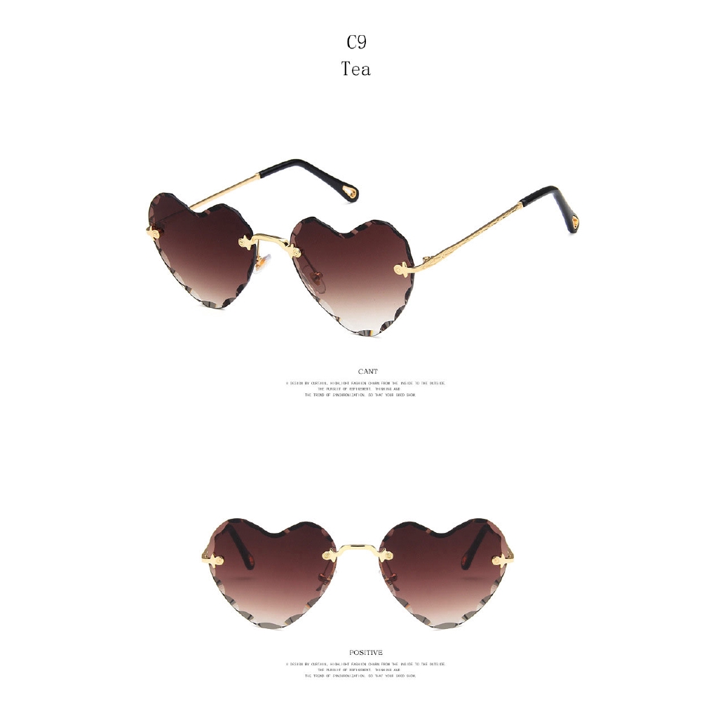 Kính mát nữ SAMJUNE gọng hình trái tim thời trang