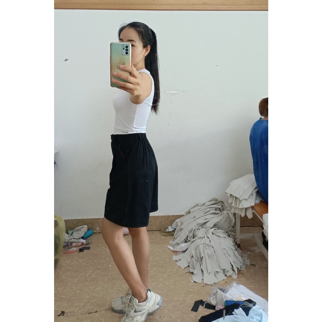 Quần short nữ ống rộng form chữ A lưng thun siêu xinh