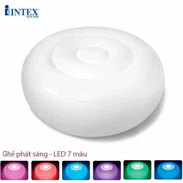 Ghế bơm hơi mẫu mới đèn LED 7 màu INTEX 68697