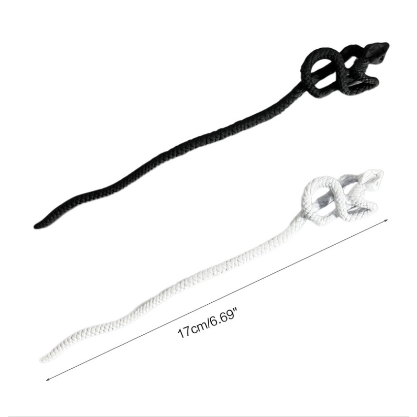 Trâm cài tóc hình rắn sang chảnh kim loại sơn tĩnh điện cá tính cho nữ