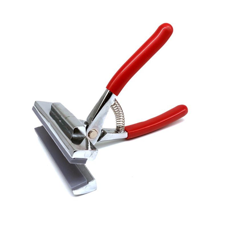 Kìm kéo dãn bề mặt vải miệng 12cm thiết kế tay cầm màu đỏ chuyên dụng vẽ tranh sơn dầu