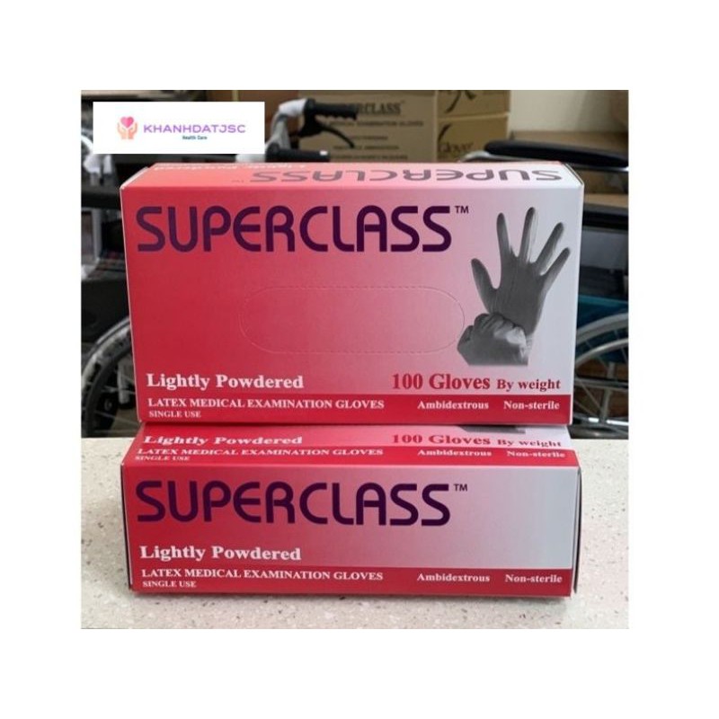 Găng tay y tế có bột Superclass size XS, S, M, L