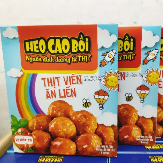 Thịt heo viên 3 phút Heo Cao Bồi Masan hộp 200g