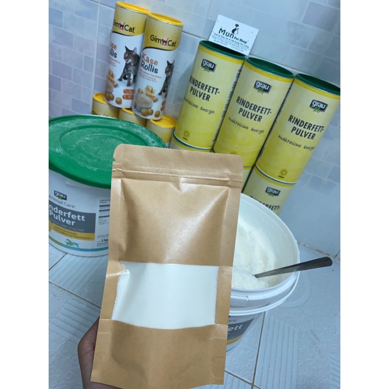 Mỡ bò Grau Tăng cơ -Tăng phom cho chó mèo chiết lẻ 100gr