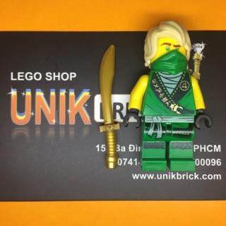Lego UNIK BRICK Lloyd (Mẫu 18) Ninja xanh lá trong Ninjago chính hãng (như hình).