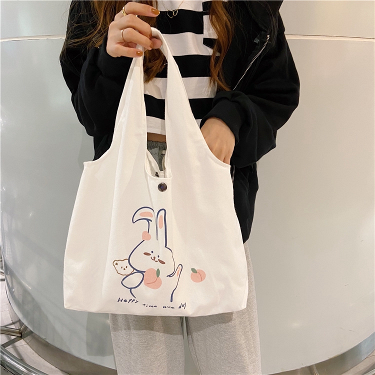 Túi tote vải nữ canvas đeo chéo thời trang LOTSTORE TX753