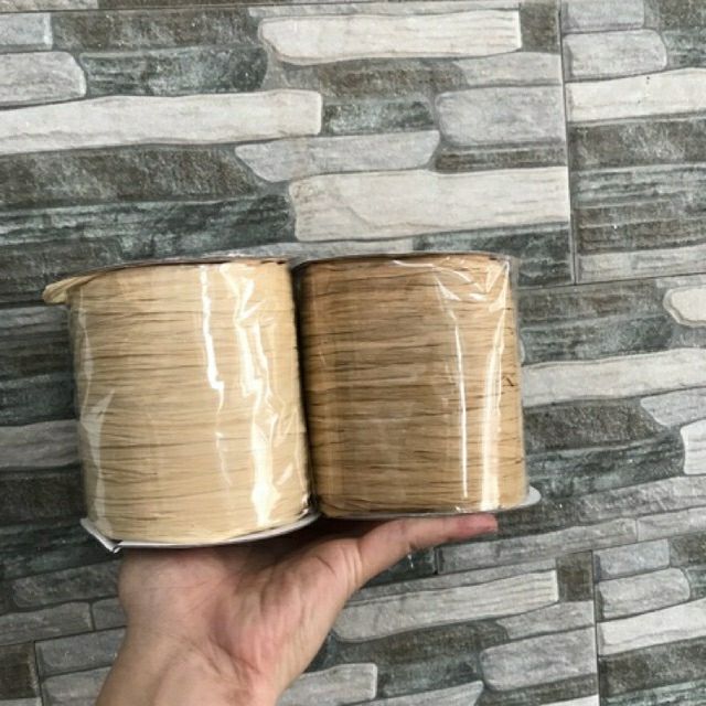 Sợi cọ Raffia xuất Châu âu màu trơn. nâu bò còn 2c và cafe sữa hết hàng.