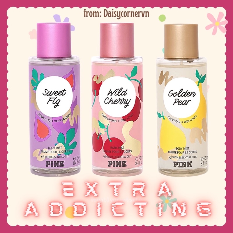 [🇺🇸Bill Mỹ] Extra Addicting Limited | Xịt thơm Body Mist Victoria’s Secret | Golden Pear | Wild Cherry | Sweet Fig