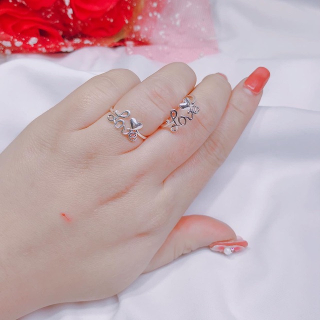 NHẪN NỮ BẠC TA - NHẪN CHỮ LOVE