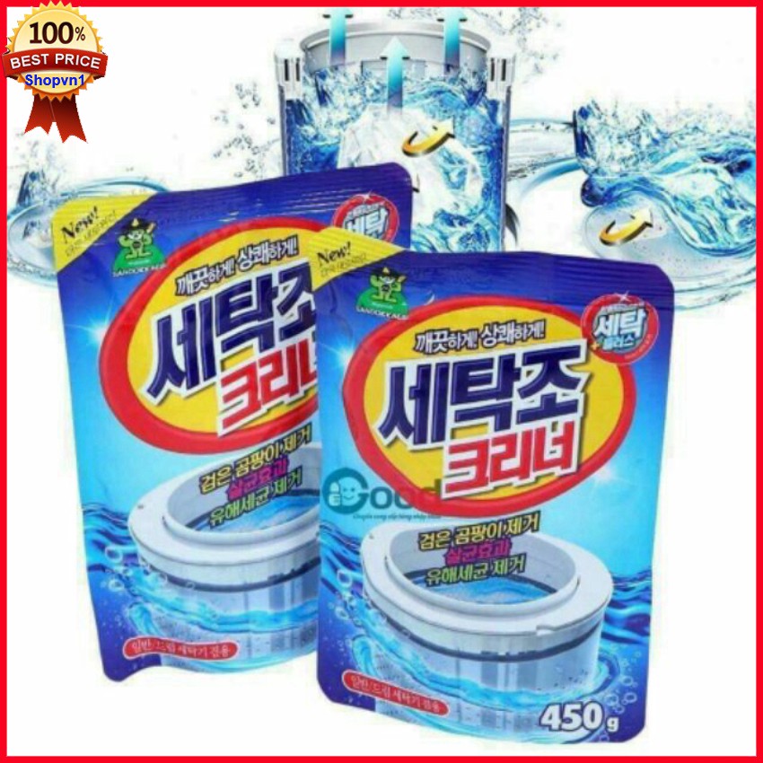 Bột tẩy lồng giặt 450g, sử dụng cho các loại máy giặt lồng đứng và lồng ngang