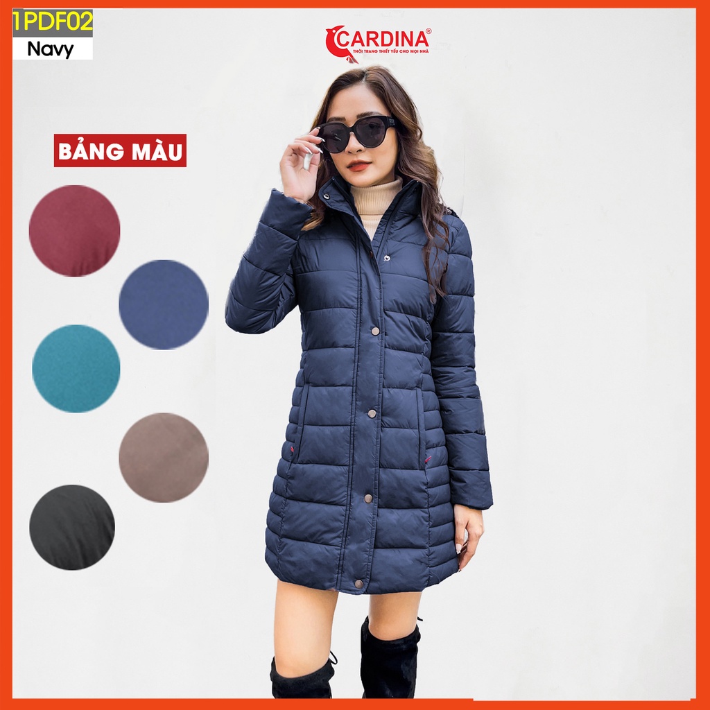 Áo phao nữ CARDINA cao cấp dáng dài siêu nhẹ siêu ấm cho mùa đông không lạnh 1PDF.