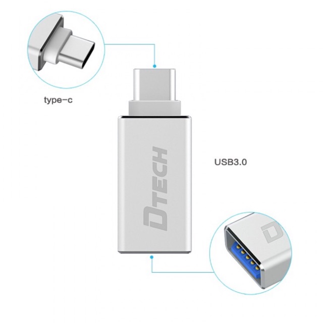 Cổng chuyển Micro Usb type C sang USB 3.0