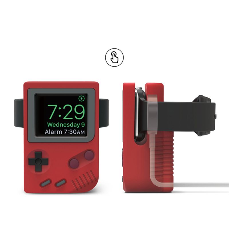 Đế Sạc Bằng Silicon Hình Máy Chơi Game Cổ Điển Cho Apple Watch Series 1 / 2 / 3 / 4