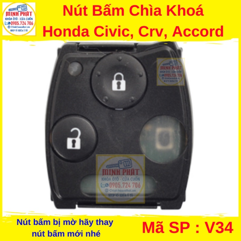 Nút Bấm Chìa khoá xe Honda Civic City Crv