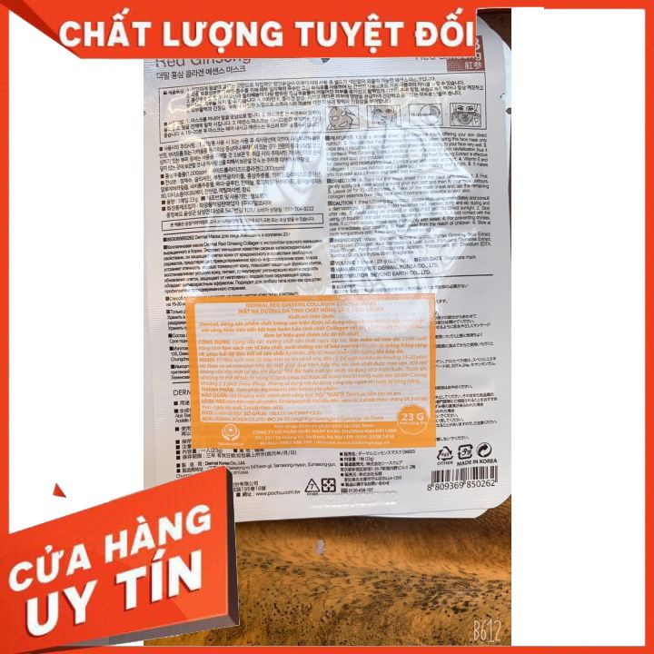 [CHÍNH HÃNG]Mặt nạ dưỡng da Dermal Hàn Quốc 23g | Nhiều màu | Mặt nạ Hàn Quốc dưỡng trắng da ,ngừa lão hóa,se khít chân