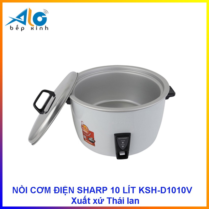 [Mã ELHADEV giảm 4% đơn 300K] Nồi cơm điện Sharp 10 lít KSH-D1010V - nắp rời - Siêu bền - Alo bếp Xinh