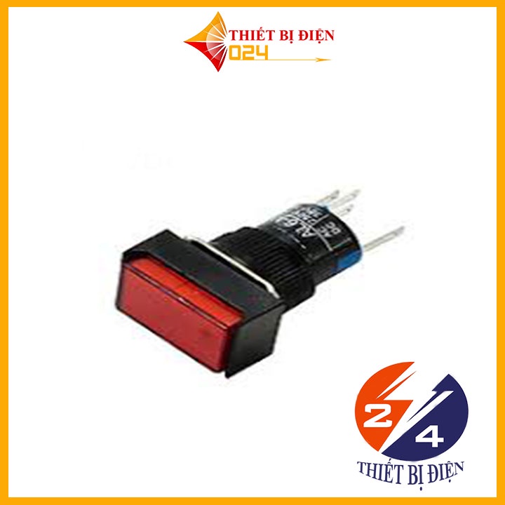Nút Nhấn Đề Chữ Nhật 24VDC LA16J-11D Nhấn Nhả Có Đèn