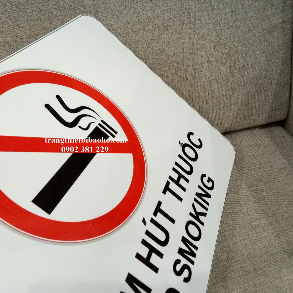 Biển báo Fomex Cấm hút thuốc dán decal kích thước 30 x 40cm