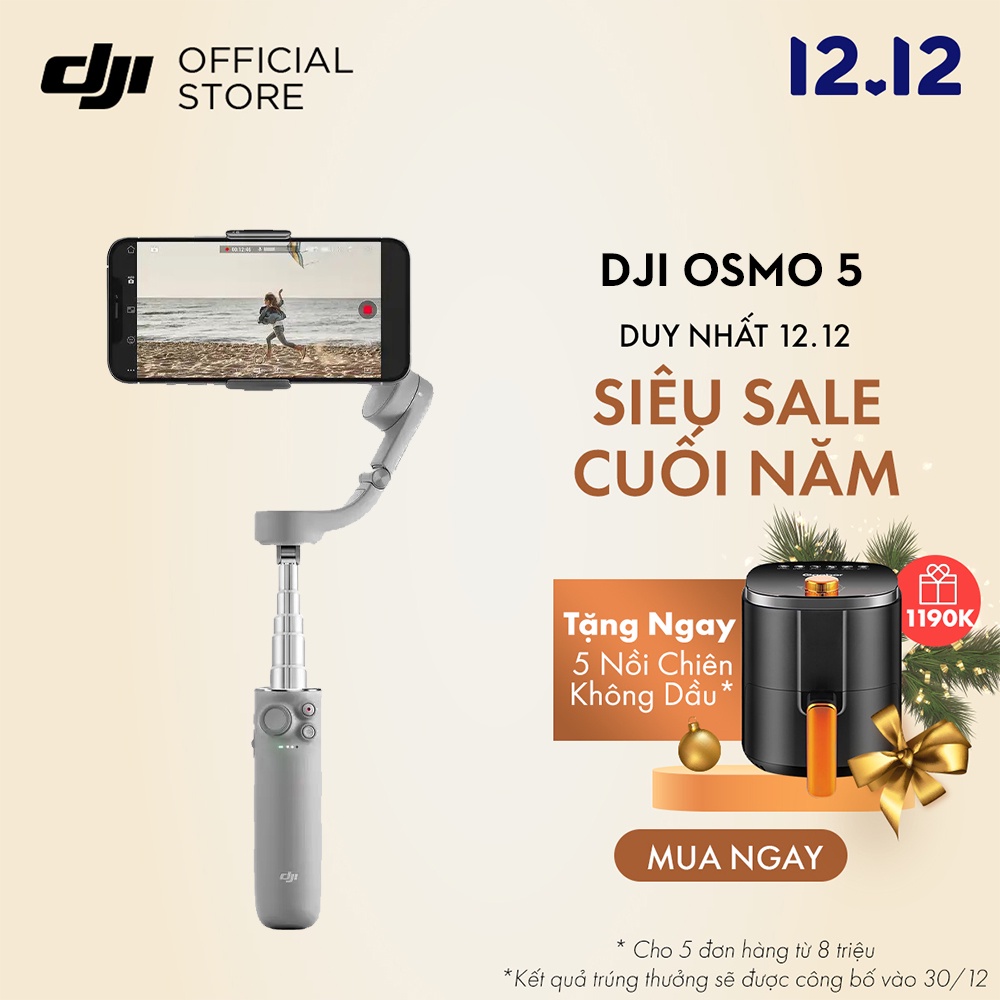 [Mã LTP200 giảm 200K đơn 699K] Tay cầm gimbal DJI Osmo Mobile OM5 chống rung điện thoại Hàng chính hãng - Sản phẩm mới