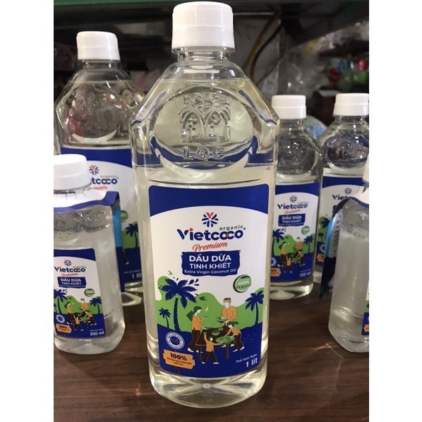 DẦU DỪA NGUYÊN CHẤT ÉP LẠNH organic VIETCOCO 1L