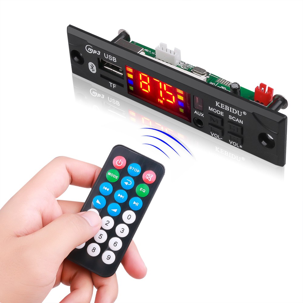 Bo mạch giải mã âm thanh 5-12v Bluetooth MP3 WMA USB TF FM Radio với điều khiển từ xa