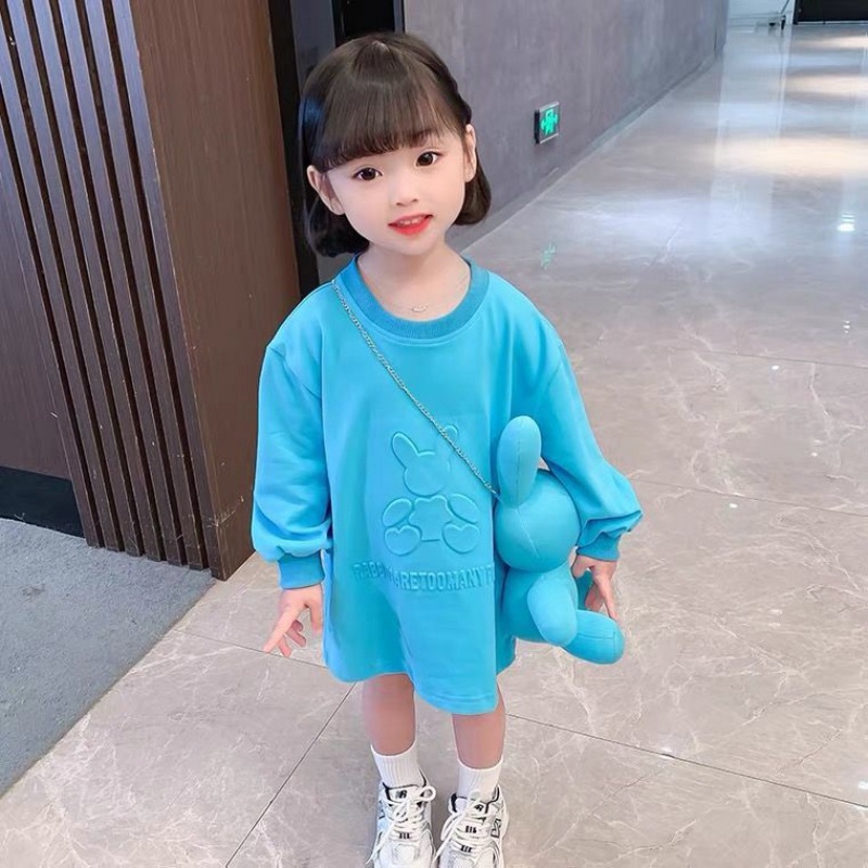 Đầm dài màu trơn dài tay kiểu dáng đơn giản (không có túi)