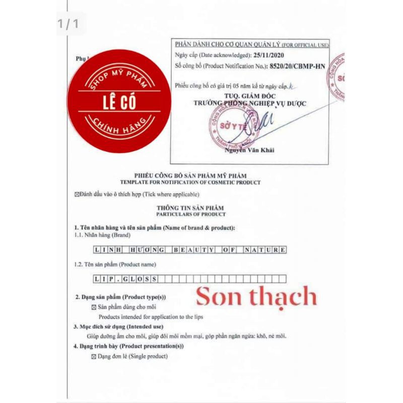 SON THẠCH ƯỚP HOA LINH HƯƠNG CHÍNH HÃNG | BigBuy360 - bigbuy360.vn
