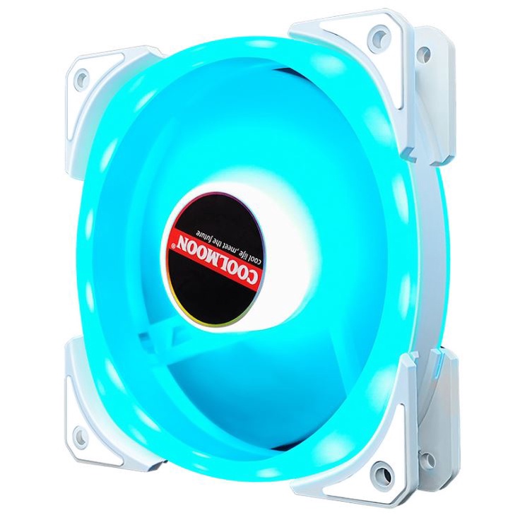 Quạt Tản Nhiệt, Fan Led RGB Coolmoon U4 Led Cả Vòng Ring Và Tâm Quạt - Đồng Bộ Hub Coolmoon