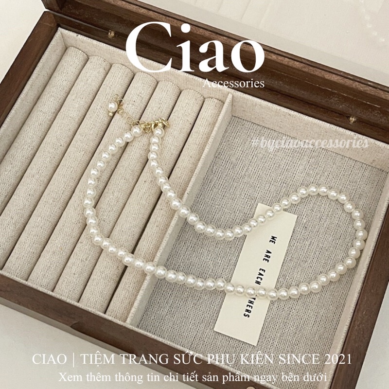 [SPECIAL] Dây chuyền/ Vòng cổ hạt trai nhân tạo thiết kế chuỗi đơn giản cổ điển Ciao accessories