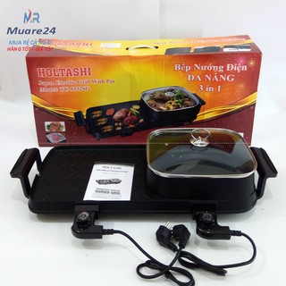 Bảo Hành 12Tháng Siêu phẩm Vỉ lẩu nướng 3 trong 1 Holtashi TC 13326G