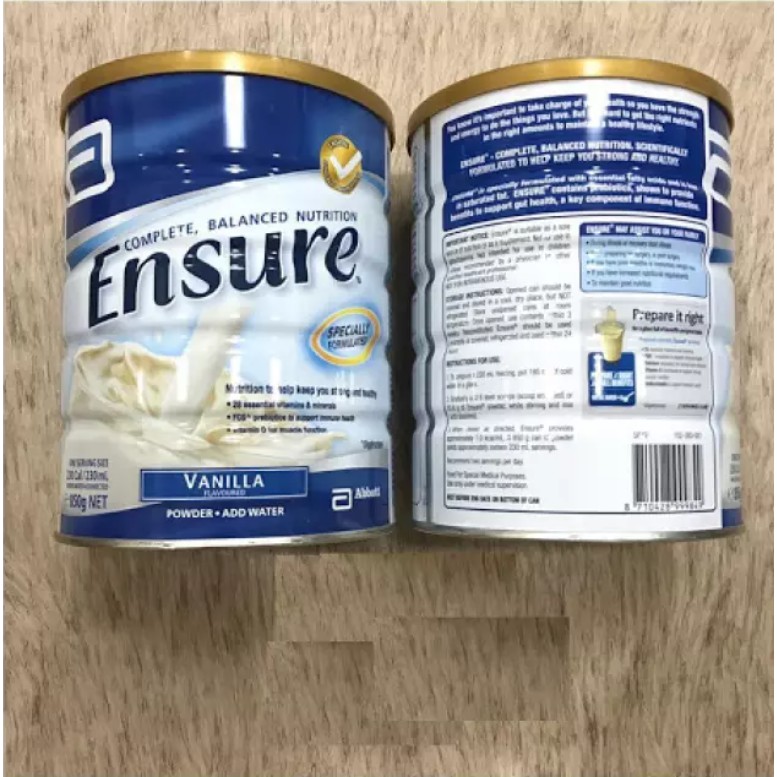 Sữa Ensure Úc (850g) vị vani mẫu mới
