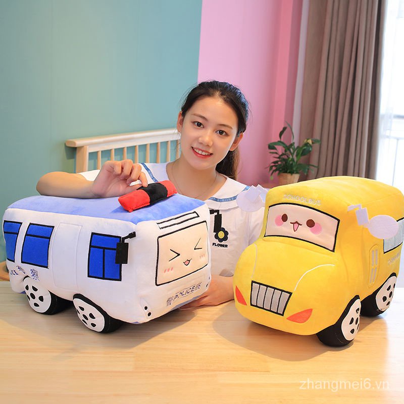Gối ôm nhồi bông hình xe hơi dễ thương sáng tạo