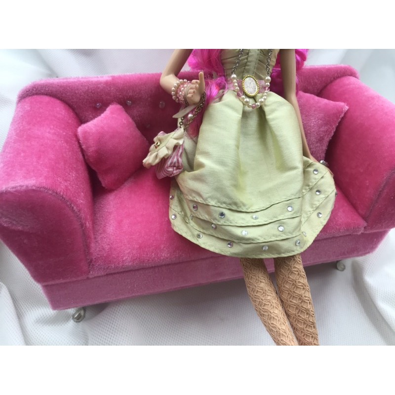 Mô hình hộp trang sức ghế sofa mini tỉ lệ 1/6 dùng cho búp bê Ken, Barbie, Fr...