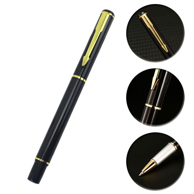 Bút Bi Mực Đen Ngòi 0Mm Vỏ Kim Loại Chất Lượng Cao