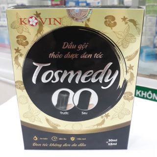 Dầu gội đen tóc không đen da đầu Tosmedy 2 gói