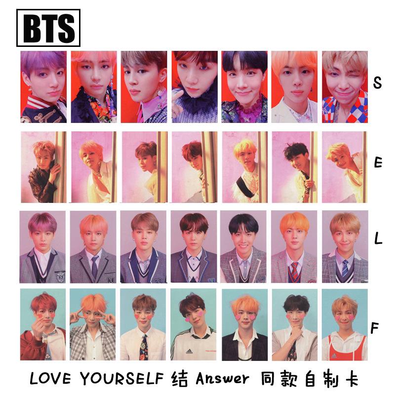 Bộ 7 ảnh thẻ lomo in hình nhóm nhạc KPOP BTS LOVE YOURSELF