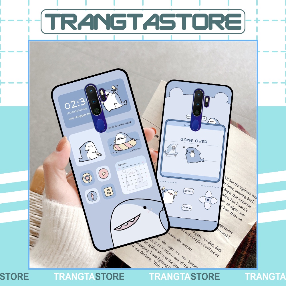 Ốp Oppo A5 2020 / A9 2020 / A11 2020 in hình nền cá mập đáng yêu giá rẻ