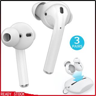 3 Pairs Silicone In-ear Headset Earbuds Cover for Apple Airpods Earphone Case Eartips Storage Box