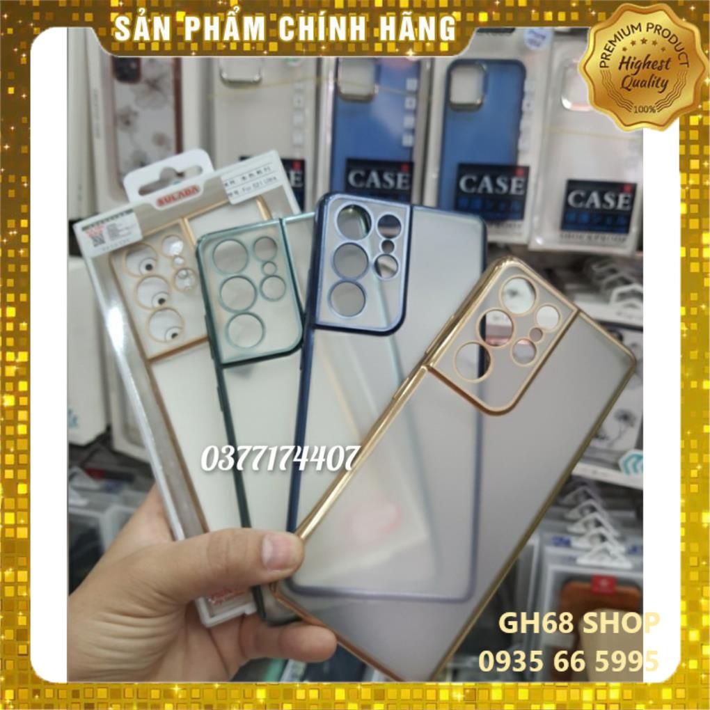 Ốp lưng Sulada nhám viền màu Samsung S21, S21 Plus, S21 Ultra - Chính Hãng SULADA