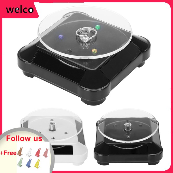 Đế trưng bày trang sức có đèn LED xoay 360 độ chất liệu ABS