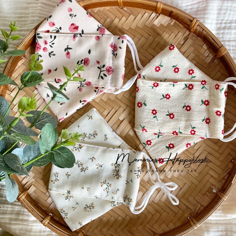 [New]Khẩu trang vải linen lót vải xô muslin ( Mẫu mới ) cho bé và người lớn/ Khẩu trang vải