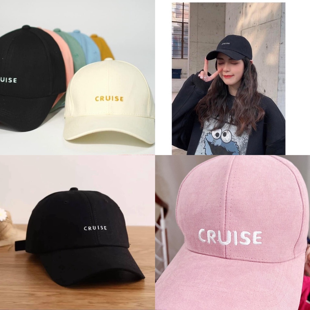 Mũ lưỡi trai ❤️ Nón kết thêu chữ CRUISE chất kaki cao cấp form unisex nam nữ N1