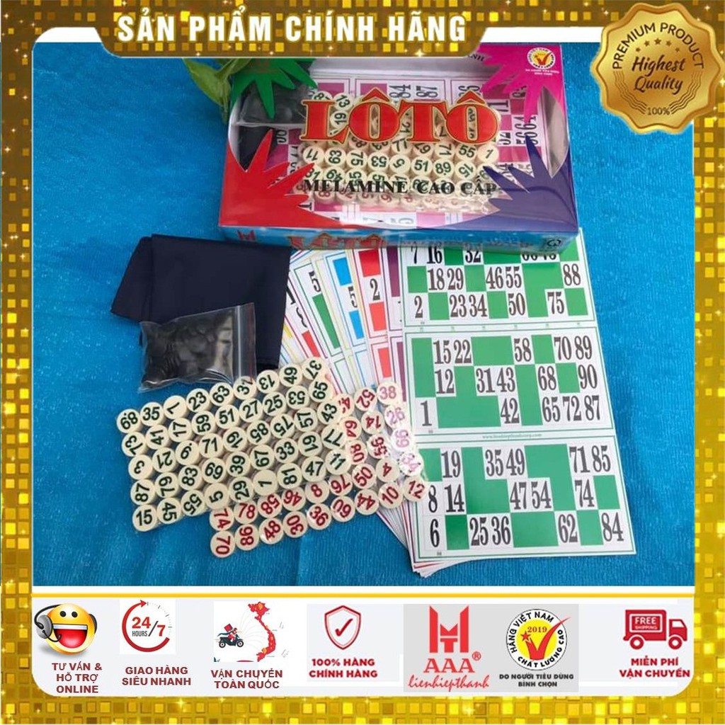 [ LÔTÔ ] 💥 Hộp trò chơi Lô Tô Melamine Cao Cấp LIÊN HIỆP THÀNH 💥 Made In Việt Nam, Cờ Giải Trí