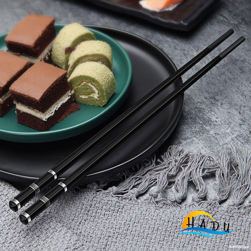 Đũa Ăn Cơm Cao Cấp Kháng Khuẩn Đầu Nhám Sợi Thủy Tinh Khảm Bạc Tinh Xảo Dùng Được Trong Máy Rửa Bát