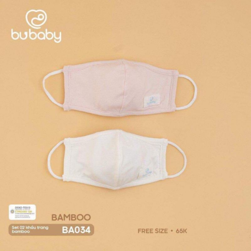 Set 2 khẩu trang vải sợi tre bu baby cho bé freesize 2-4 tuổi được chọn - ảnh sản phẩm 3