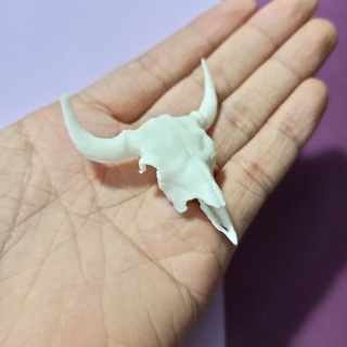 Mô hình xương sọ bò tót, decor mini, custom figure tỉ lệ 1:12