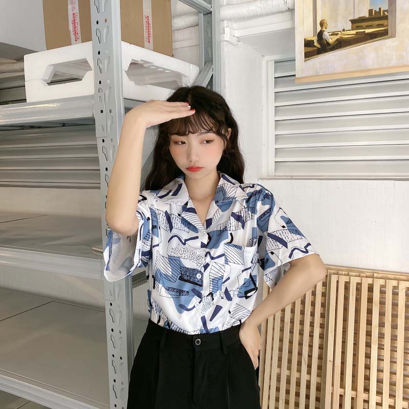 Áo sơ mi voan tay ngắn xinh xắn dành cho nữ