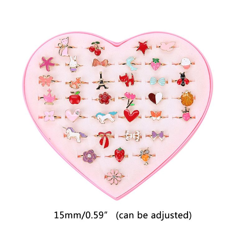 Set 36 Nhẫn Hoạt Hình Xinh Xắn Cho Bé