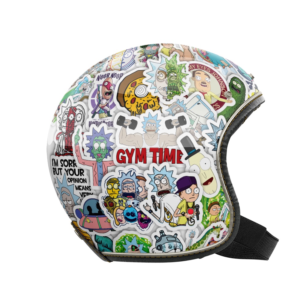 Set 50 cái Sticker Rick and Morty dán mũ bảo hiểm, hình dán Rick and Morty chống nước, decal hình Rick and Morty cute