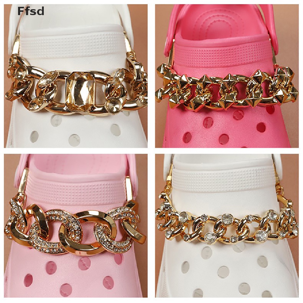 {Ffsd} Giày Dây Xích Đính Đá Tự Thiết Kế Sang Trọng Chất Lượng Cao * Hot